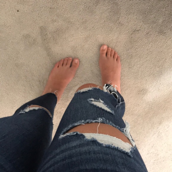 hollister 00 dark blue wash ripped jeans! - Picture 4 of 7